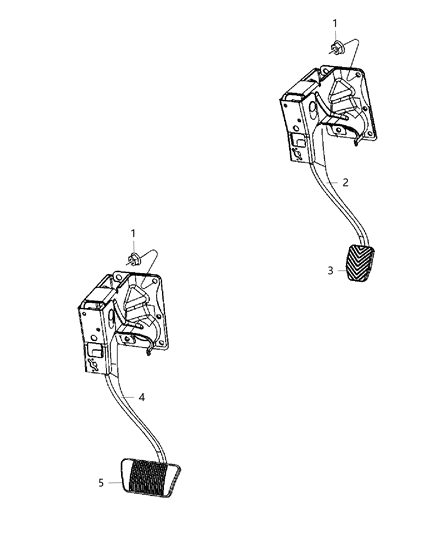 2016 Jeep Patriot Pedal, Brake Diagram