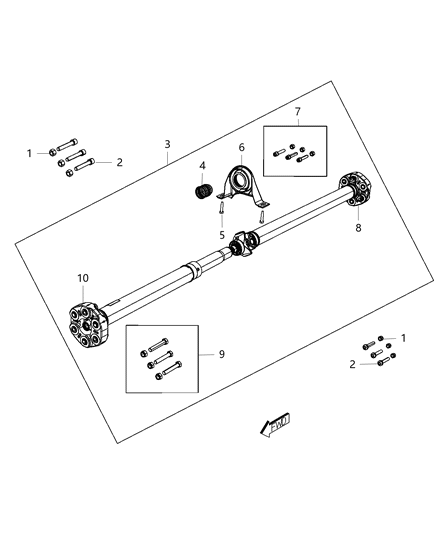 2013 Dodge Charger Rear Drive Shaft Diagram for 4593866AC