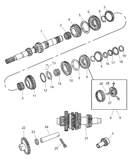 2007 Chrysler PT Cruiser Gear Train Diagram