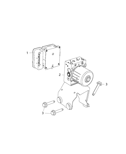 2021 Ram 1500 Module-Anti-Lock Brake System Diagram for 68436462AH