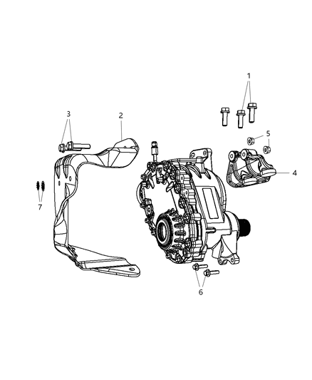 2012 Dodge Journey Power Transfer Unit Mounting Diagram