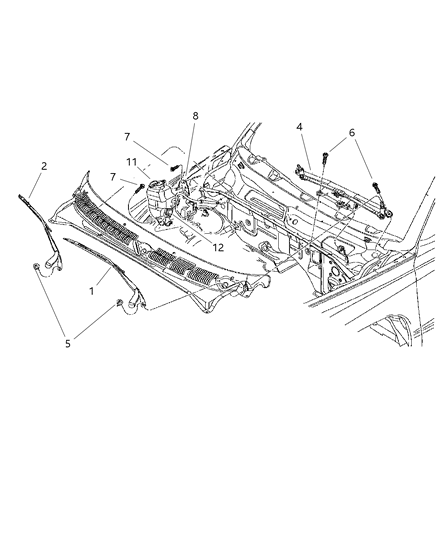 1998 Dodge Durango Windshield Wiper & Washer Diagram