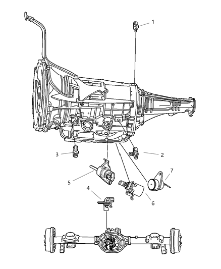 2006 Dodge Durango Sensors - Drivetrain Diagram