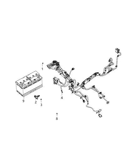 2018 Ram 1500 Fuse-Z Case Single Mega Diagram for 68250096AA