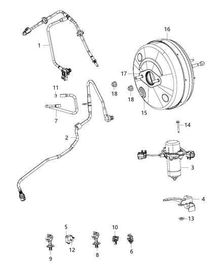 2014 Ram ProMaster 3500 Booster & Pump Diagram