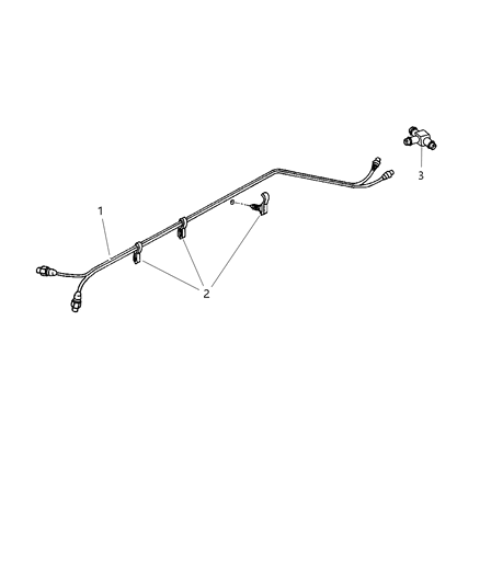 1999 Dodge Ram Van Fuel Lines, Rear Diagram 1