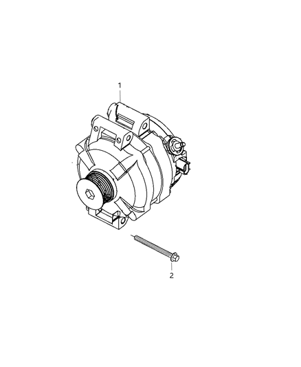 2008 Jeep Liberty Generator/Alternator & Related Parts Diagram 1