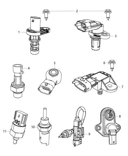 2012 Dodge Dart Sensors, Engine Diagram 1