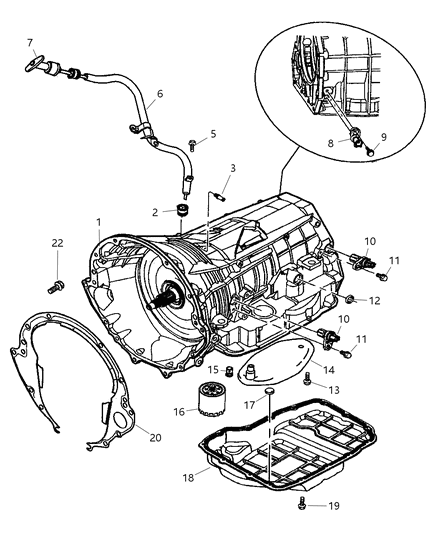 2002 Dodge Durango Case & Related Parts Diagram 2