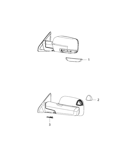 2015 Ram 1500 Lamps, Outside Mirror Diagram