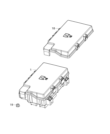 2019 Ram 2500 Center, Power Distribution Diagram 3