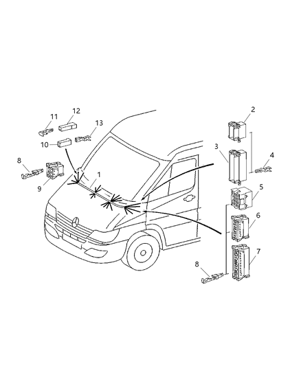 2003 Dodge Sprinter 2500 Wiring - Instrument Panel Diagram