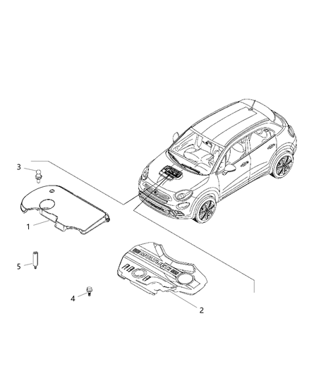 2019 Jeep Renegade Shield-Engine Diagram for 68411184AB