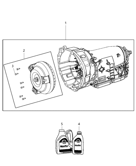 2013 Dodge Charger Transmission / Transaxle Assembly Diagram 3