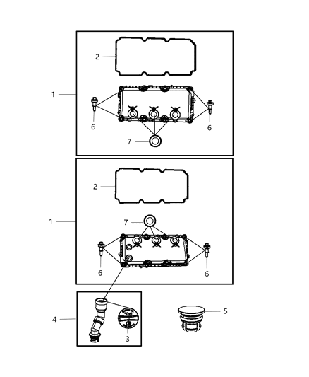 2009 Chrysler Town & Country Cylinder Head & Cover Diagram 7