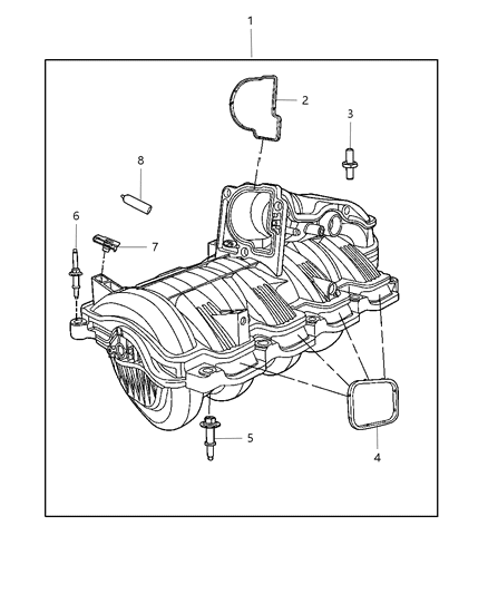 2007 Jeep Commander Intake Manifold & Mounting Diagram 2