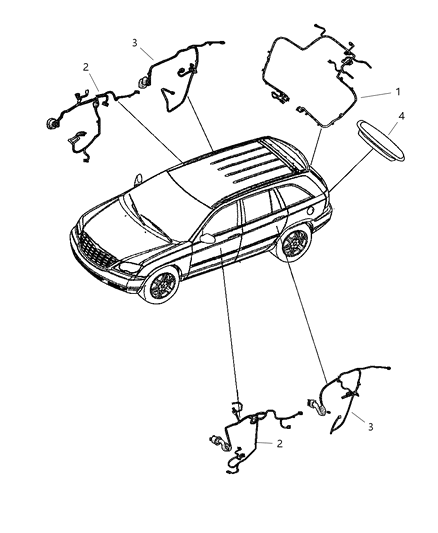 2006 Chrysler Pacifica Wiring-Front Door Diagram for 4869075AB