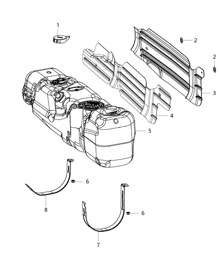 2019 Ram 2500 Fuel Tank And Related Parts Diagram 2