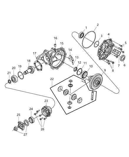 2010 Dodge Charger Housing And Differential With Internal Components Diagram 2