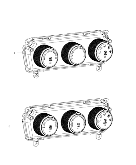 2018 Ram ProMaster 3500 A/C & Heater Controls Diagram