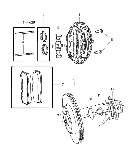 2012 Chrysler 300 Front Brakes Diagram 3