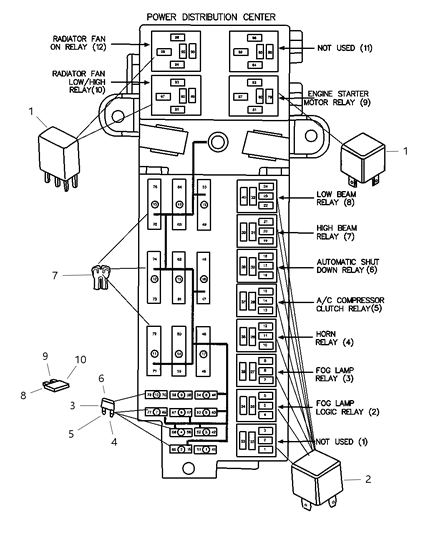 2002 Dodge Viper Fuse-Maxi Diagram for MAX20