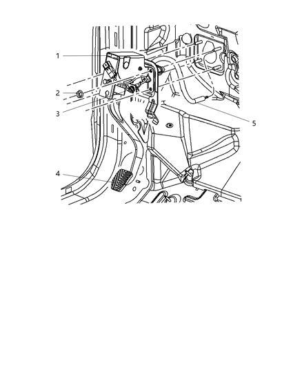 2009 Dodge Caliber Pedal-Clutch Diagram for 68028424AC