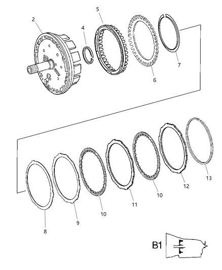 2007 Chrysler Crossfire Multi-Disc Holding Clutch Diagram