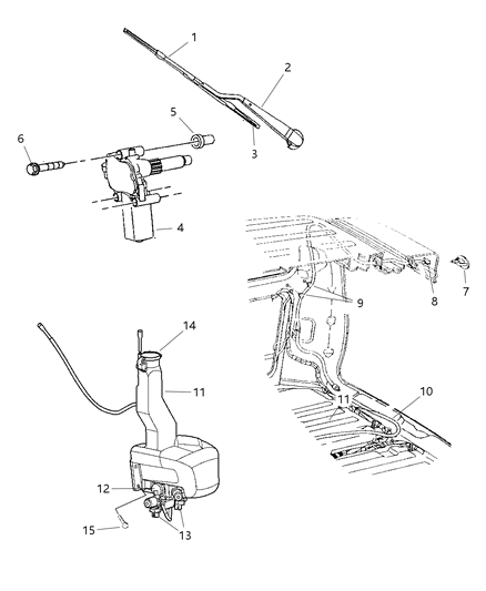 2000 Dodge Grand Caravan Rear Wiper & Washer Diagram