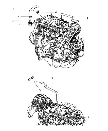 2009 Dodge Grand Caravan Crankcase Ventilation Diagram 3