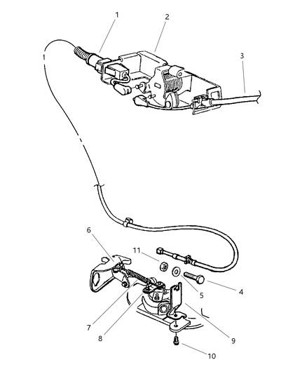 2003 Dodge Ram Van Cable-Accelerator Diagram for 53031522AB