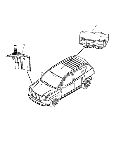 2016 Jeep Patriot Switches - Body Diagram