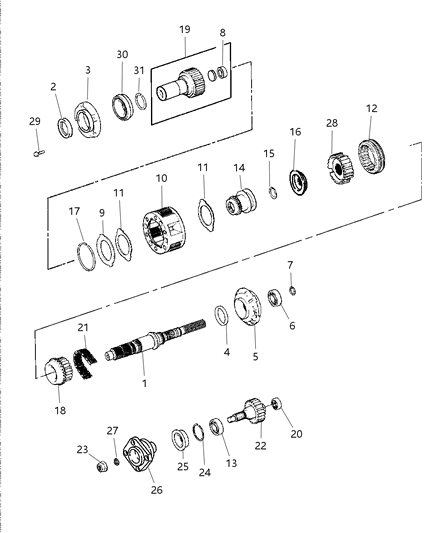 2010 Dodge Dakota Gear Train Diagram 1