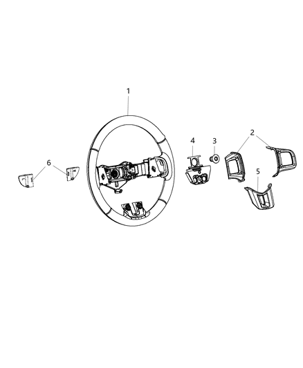 2015 Dodge Charger Steering Wheel Assembly Diagram 1