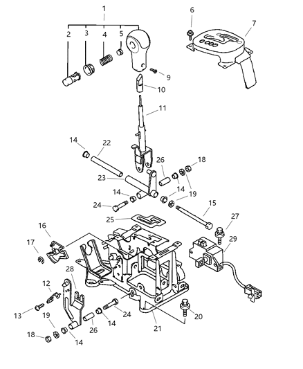 2003 Dodge Stratus Cam-GEARSHIFT Lock Control Diagram for MR953452