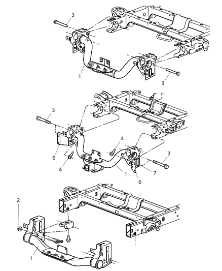 2005 Dodge Ram 1500 Rec Kit-Trailer Tow Diagram for 52110373AE