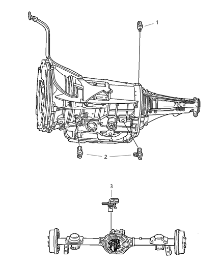 2009 Dodge Dakota Sensors - Drivetrain Diagram