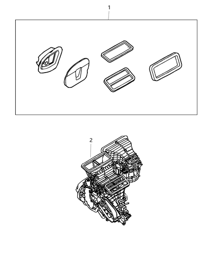 2018 Ram ProMaster City A/C And Heater Housing Seals Diagram