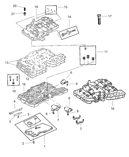 2001 Jeep Cherokee Valve Body Diagram