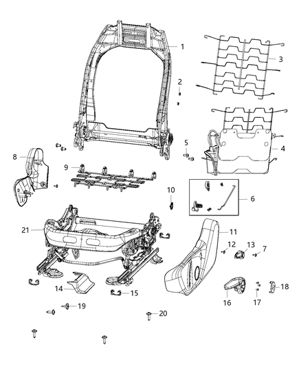 2018 Jeep Compass LUMBAR-Power 4 Way Diagram for 68248279AB