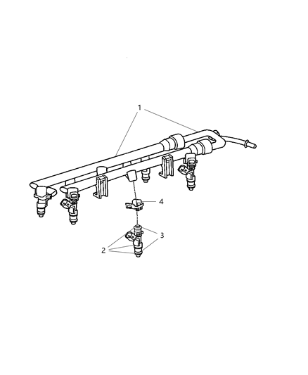 2008 Chrysler 300 Fuel Rail & Related Diagram 1