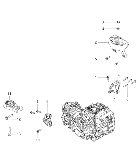 2020 Ram ProMaster 1500 Mounting Support Diagram