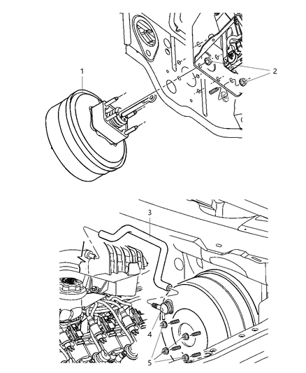 2005 Dodge Durango Booster, Power Brake Diagram