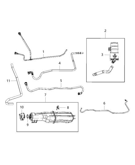 2015 Ram 1500 Vapor Canister & Leak Detection Pump Diagram