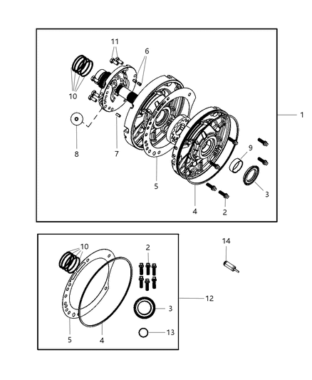 2009 Jeep Liberty Oil Pump & Related Parts Diagram 1