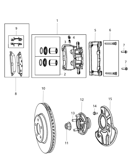 2011 Dodge Charger Front Brakes Diagram 3