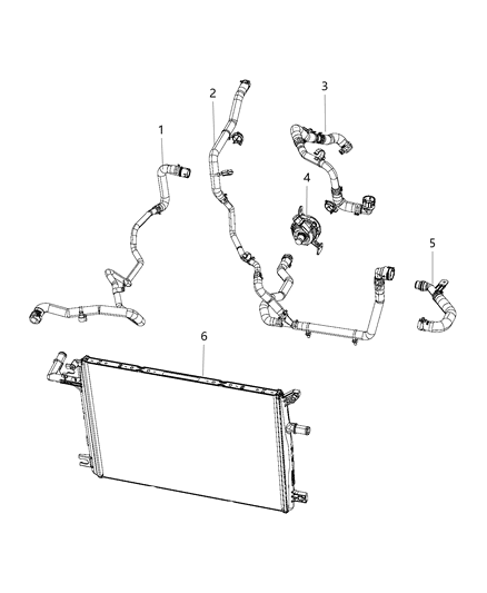 2018 Jeep Wrangler Auxiliary Coolant System Diagram 2