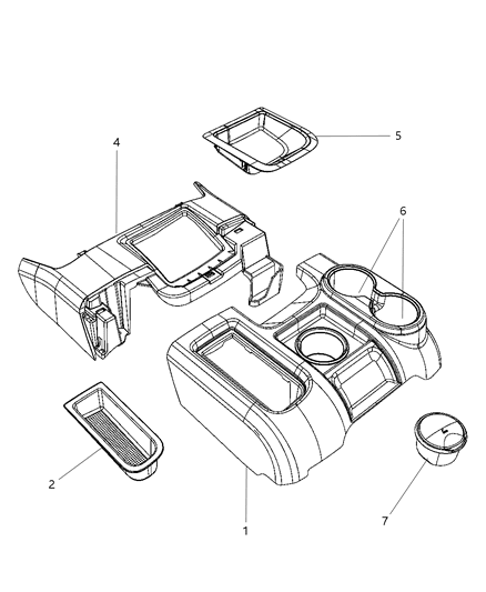 2017 Ram 3500 Floor Console Diagram 1