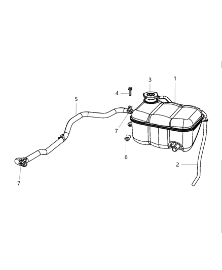 2015 Dodge Viper Hose-COOLANT Bottle Inlet Diagram for 68211101AA