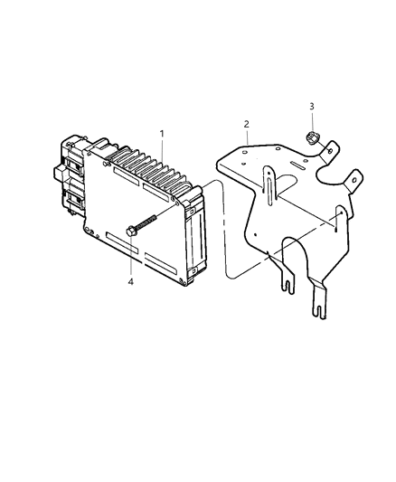 2004 Chrysler Concorde Powertrain Control Module Diagram for 4896511AB